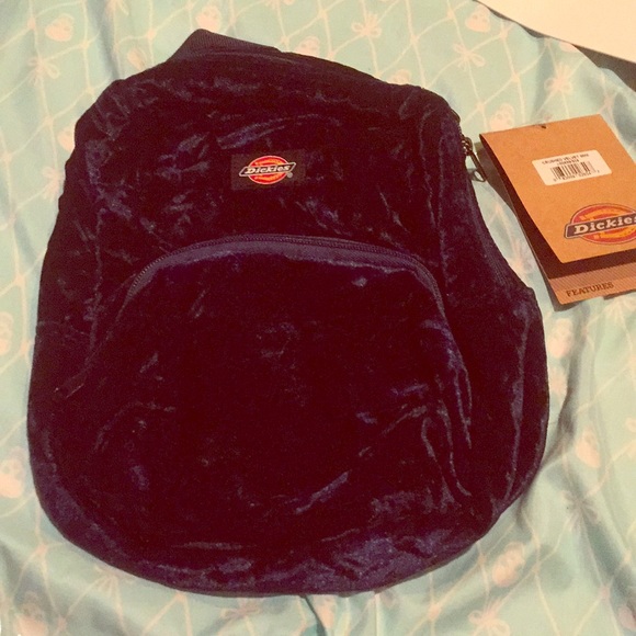 dickies crushed velvet mini backpack